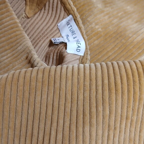 MADEWELL Texture & Thread Overalls Camel/Tan Velour Corduroy - Picture 9 of 16